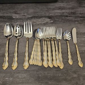Churchill Gold and Silver Cutlery Set